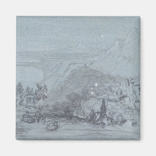 Imã Taormina, das "vistas de Sicília" (giz & gouache