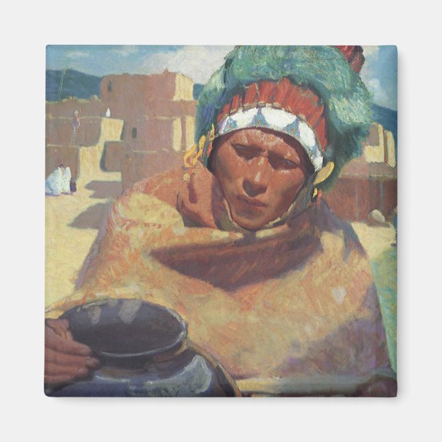 Imã Taos Indian Holding a Water Jug by Blumenschein (Frente)