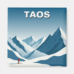Imã Taos New Mexico Skiing Skier Viagem
