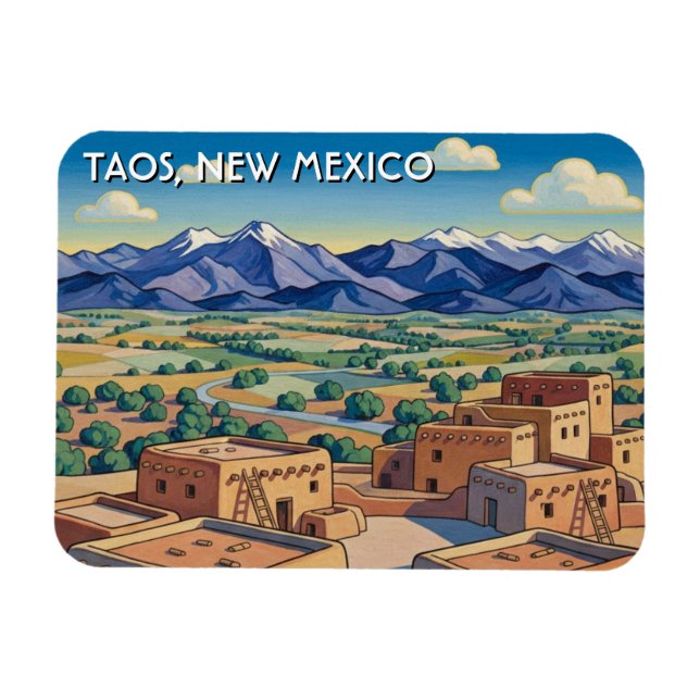 Ímã Taos New Mexico Travel (Horizontal)