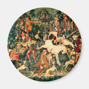 Imã Tapeçarias do Unicórnio Medieval Clássico Defende