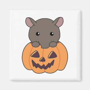 Imã Tapir No Feliz Dia Das Bruxas De Pumpkin Cute Tapi