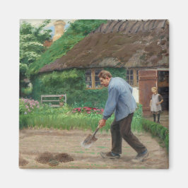 Imã Tarde do trabalho no jardim (por H.A. Brendekilde)