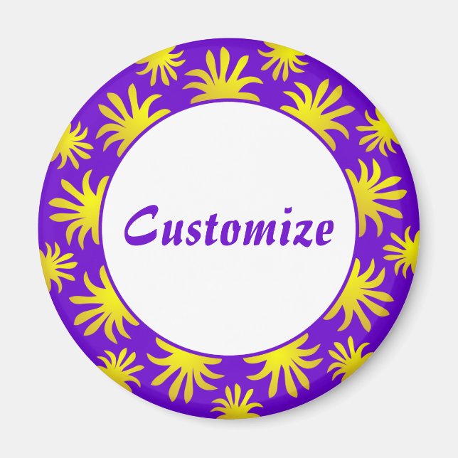 Imã Tarde do Triffids Modelo - Roxo e Dourado (Frente)