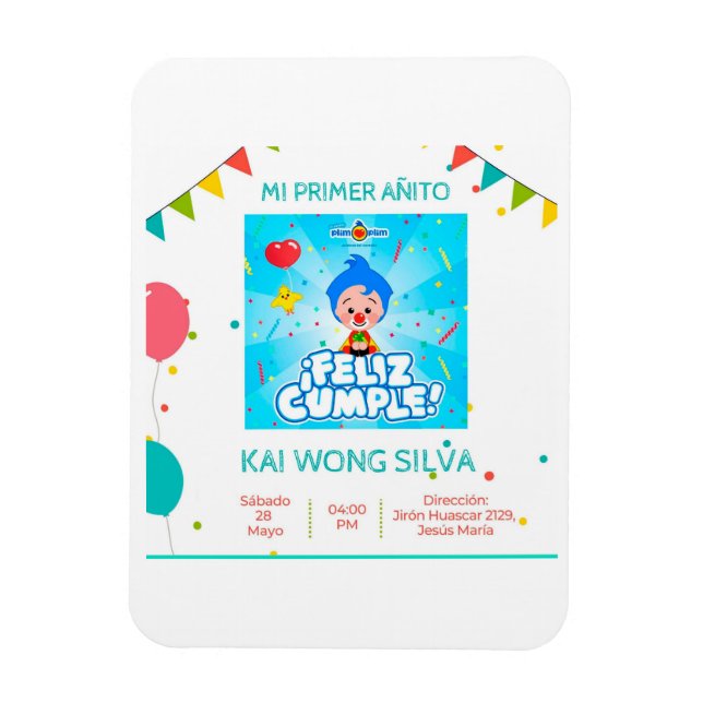 Ímã Tarjeta de cumpleaños (Vertical)