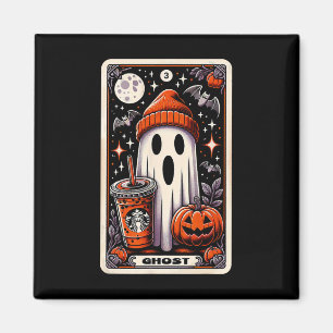 Imã Tarot Card Cute Ghost Spooky Season Jack O Lantern