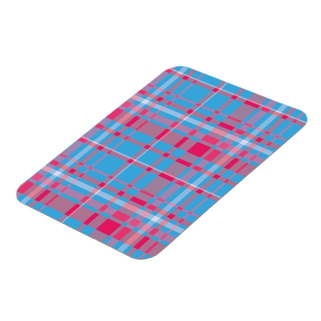 Ímã Tartan azul e vermelho (Left Side)