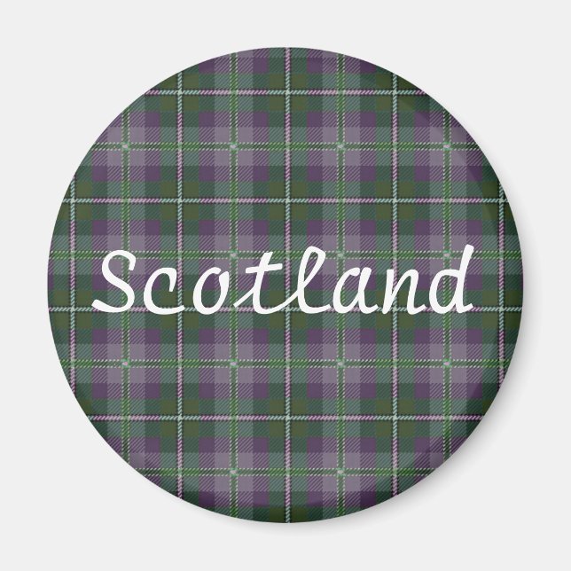 Imã Tartan Gift Magnet - Souvenir da Escócia (Frente)