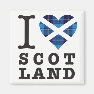 Imã Tartan Heart - Love Scotland
