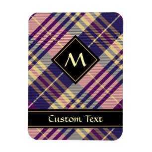 Ímã Tartan roxo, Dourado e azul