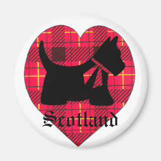 Imã Tartan Scottie Dog Magnet