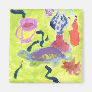 Imã Tartaruga com um íman de chá