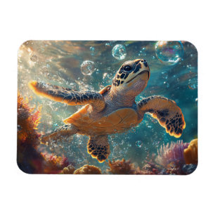 Ímã Tartaruga do Mar do Bebê Cura com Bolhas