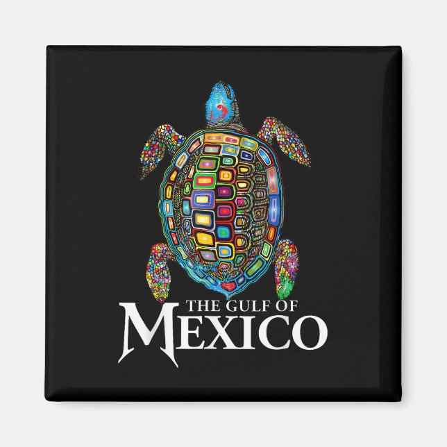 Imã Tartaruga Do Mar Gráfico Do Golfo Do México Nunca  (Frente)
