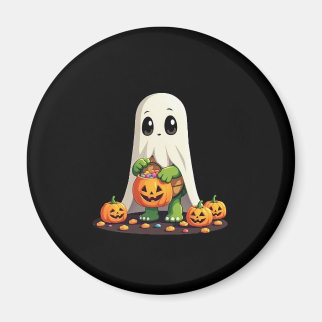 Imã Tartaruga Fantasma de Halloween Fofa com Doce (6) (Frente)