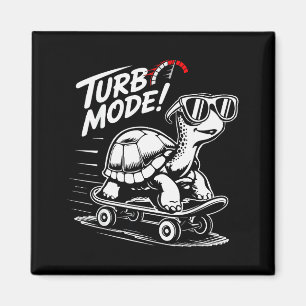 Imã Tartaruga Legal Em Skate Engraçado Turbo Vintage P