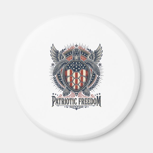 Imã Tartaruga Marinha Patriota (Frente)