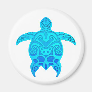 Imã Tartaruga tribal azul