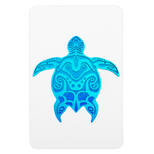 Ímã Tartaruga tribal azul