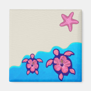 Imã Tartarugas cor-de-rosa de Honu