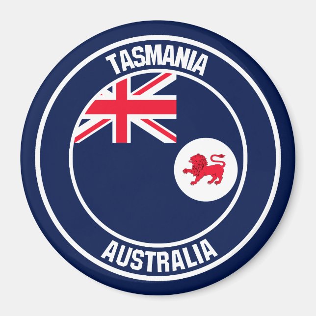 Imã Tasmania Round Emblem (Frente)