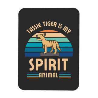 Ímã Tassie Tiger Thylacine Tasmanian Wolf Retro