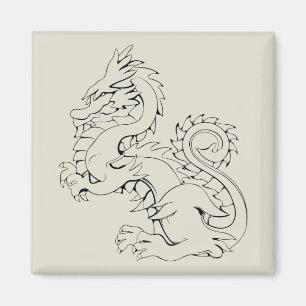 Imã Tatsu Dragão Asiático São Criaturas Fantásticas Mi