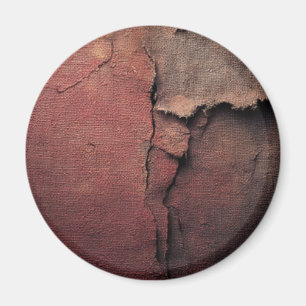 Imã Tattered Canvas Abstract in Rust and Earth