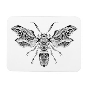 Ímã Tatuagem da Abelha-Vespa