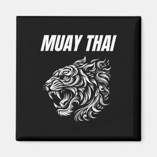 Imã Tatuagem de Luta de Muay Thai Mma Tigre Rugido Kic