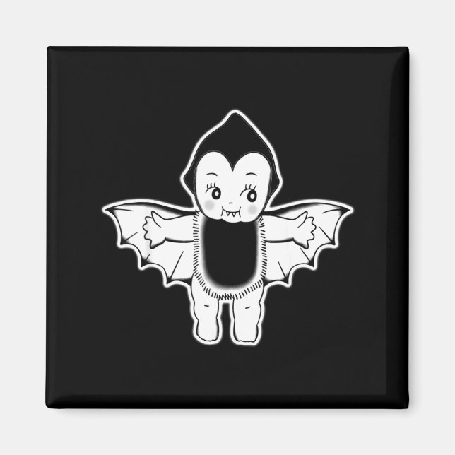 Imã Tatuagem de morcego vampiro bebê Kewpie (Frente)