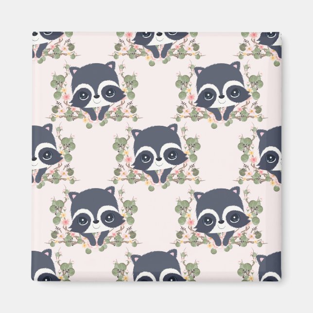 Imã Tatuagem De Panda E Flor (Frente)