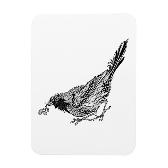 Ímã Tatuagem de pássaros (Vertical)