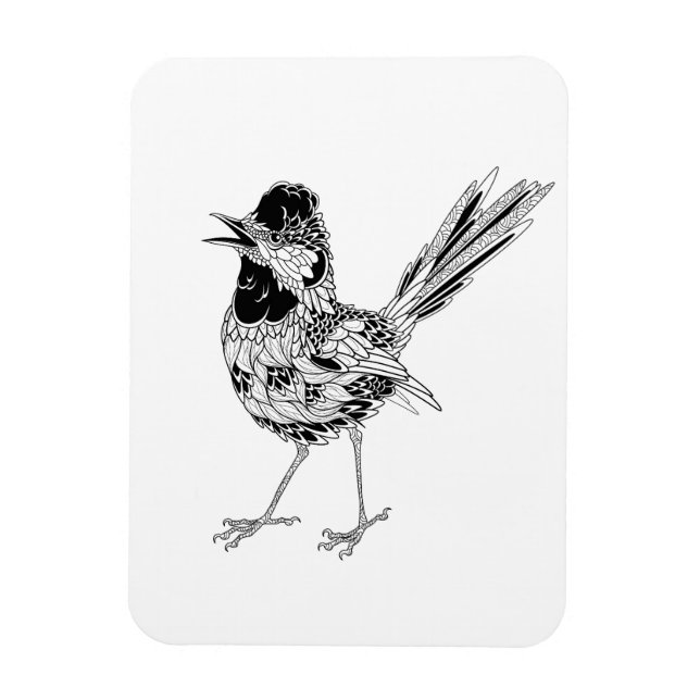 Ímã Tatuagem de pássaros (Vertical)