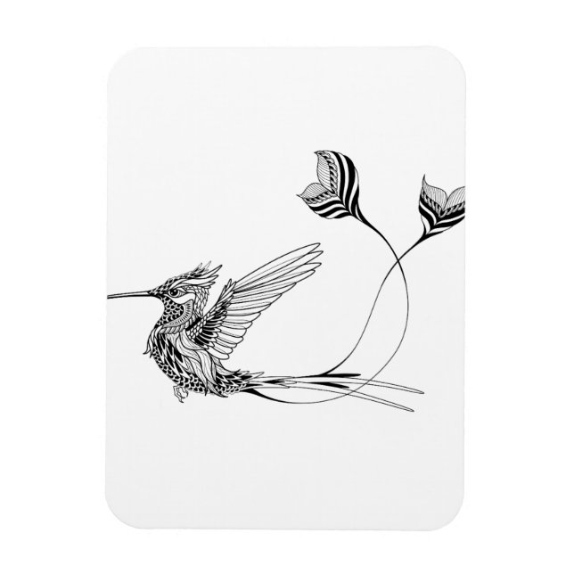 Ímã Tatuagem de pássaros psicodélicos (Vertical)