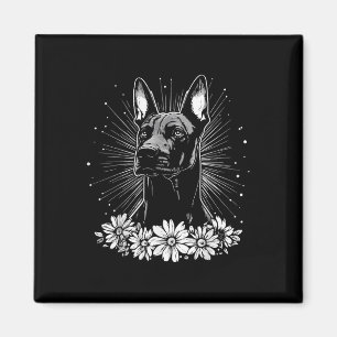 Imã Tatuagem do Estilo Retroativo do Cachorro Doberman