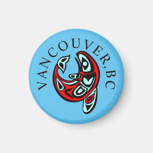 Imã Tatuagem do Totem da Orca Haida de Vancouver, Arte