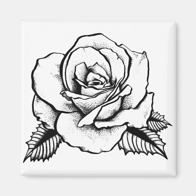 Imã tatuagem rosa (Frente)
