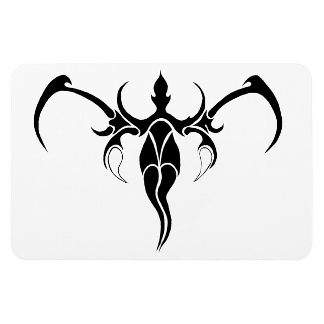 Ímã Tatuagem Tribal do Elefante - Preto e branco (Horizontal)