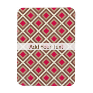 Ímã Taupe, Leve Taupe, Diamantes de Ikat Rosa Quente S