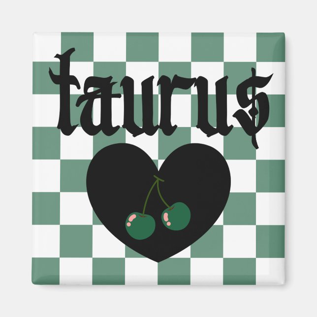 Imã Taurus Gothic - Design de cerejas controladas esté (Frente)