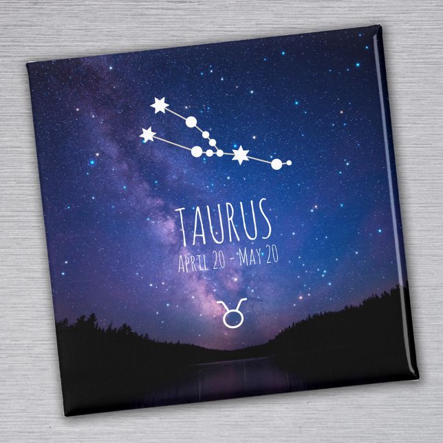 Imã Taurus | Magnet de constelação Zodiaca Personaliza (Criador carregado)