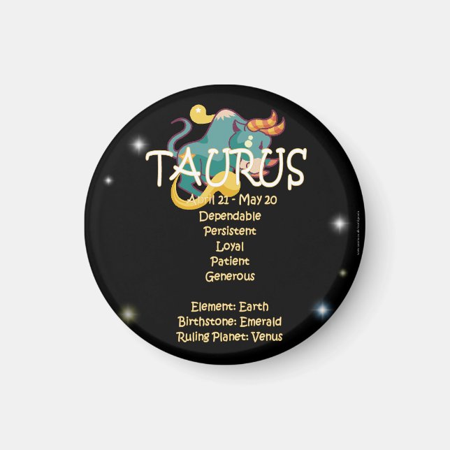 Imã Taurus zodiac (Frente)