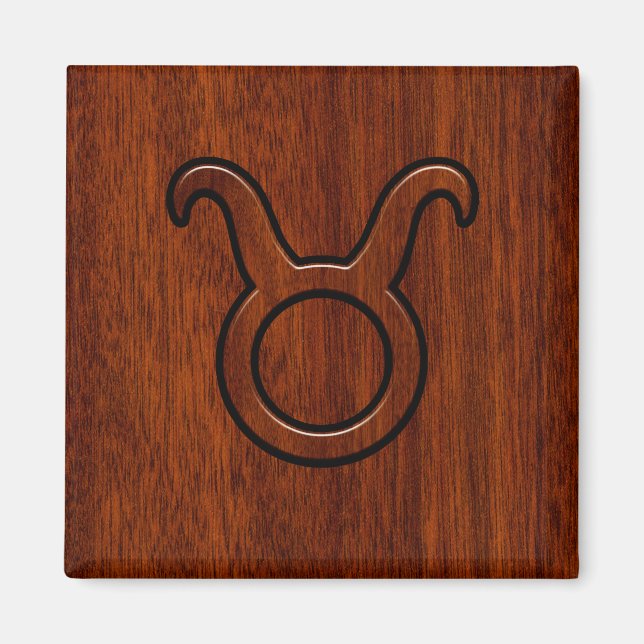 Imã Taurus Zodiac - Sinal de Mahogany (Frente)