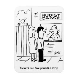 Ímã Taxa de entrada do Campo Nudista - £5 a strip -