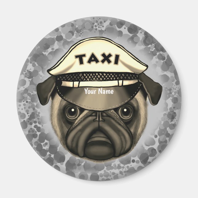 Imã Táxi Pug  (Frente)