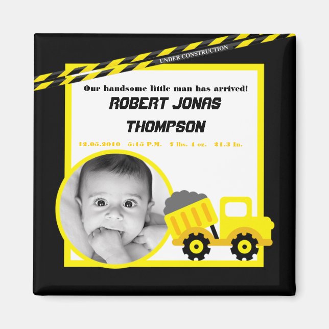 Imã {TBA} 2"x2" Magnet de Anúncio de Construção (Frente)