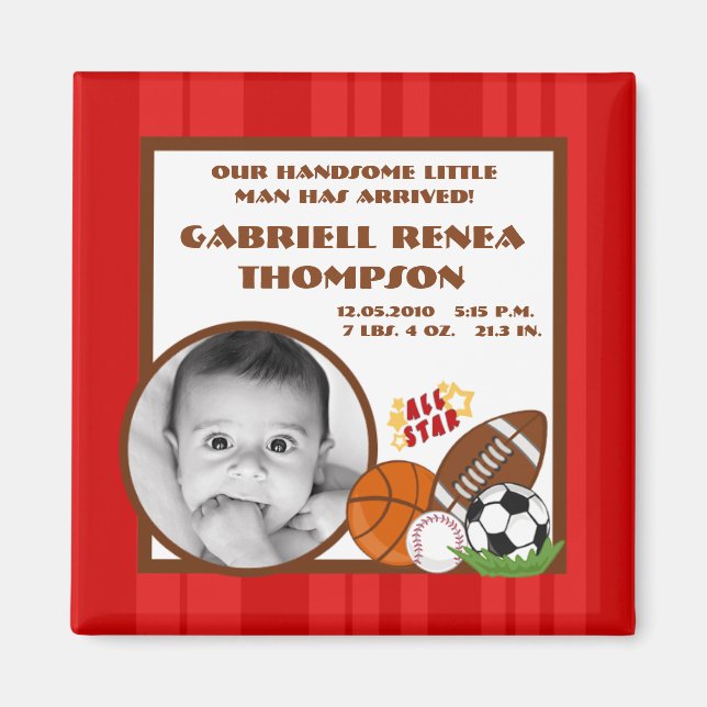 Imã {TBA} 2"x2" - Magneta de lançamento vermelho estel (Frente)