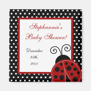 Imã {TBA} 2"x2" Red Ladybug Party Favor Magnet