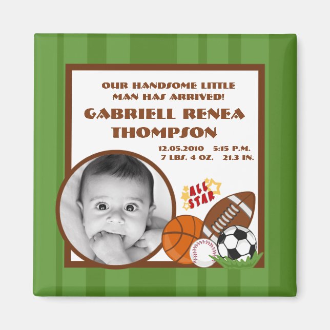 Imã {TBA} 2"x2" Todos os Verdes com Estrela (Frente)